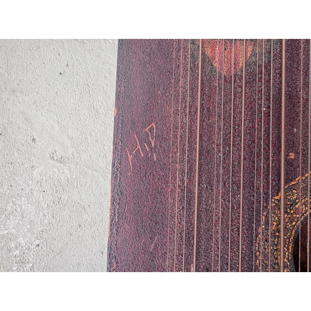 Antique Folk Art American Zither Lap Harp Decorative String Instrument, Early 20th Century For Sale - Image 4 of 12