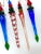 1980s Vintage Large Handblown Glass Icicle Christmas Ornaments, Multicolor Set Of For Sale - Image 5 of 9