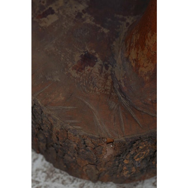 Life Size Modern Design Woman Wood Carved Sculpture Statue - Signed GPN For Sale - Image 9 of 11