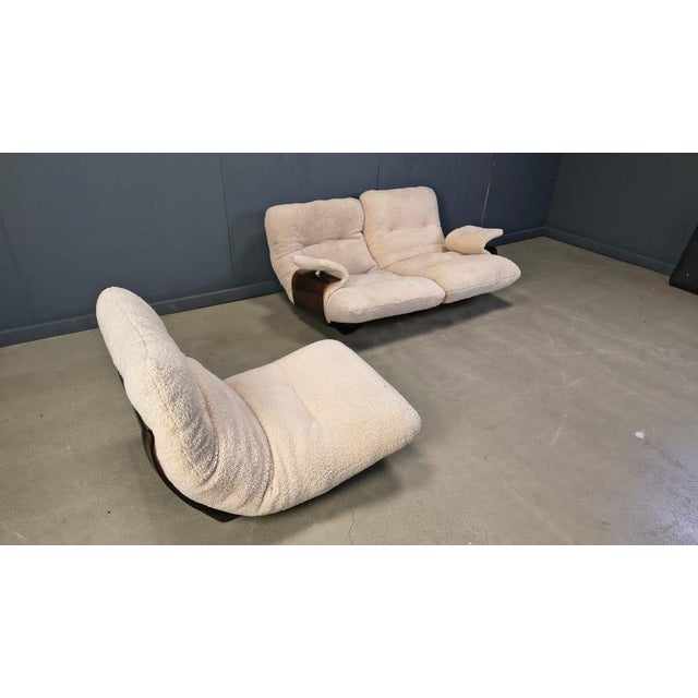 Marsala Sofa and Lounge Chair by Michel Ducaroy for Ligne Roset, 1970s, Set of 2 For Sale - Image 3 of 10