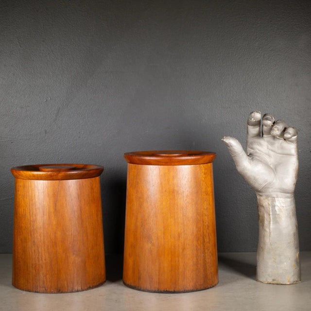 Brown Mid-Century Gladmark Teak Canisters c.1950 For Sale - Image 8 of 8