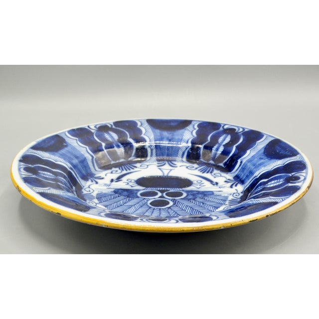 Ceramic 18th-Century Delft Peacock Plate Maker's Mark For Sale - Image 7 of 10