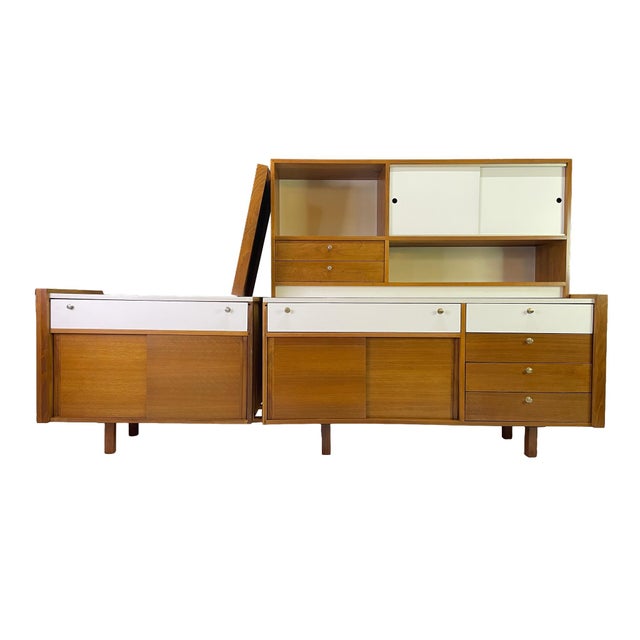 Brown Saltman Walnut Modular Wall Unit Attributed to Martin Borenstein, 1960s For Sale - Image 18 of 18