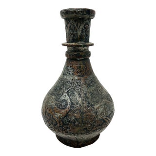 19th Century Tinned Copper Indo-Persian Islamic Vase For Sale