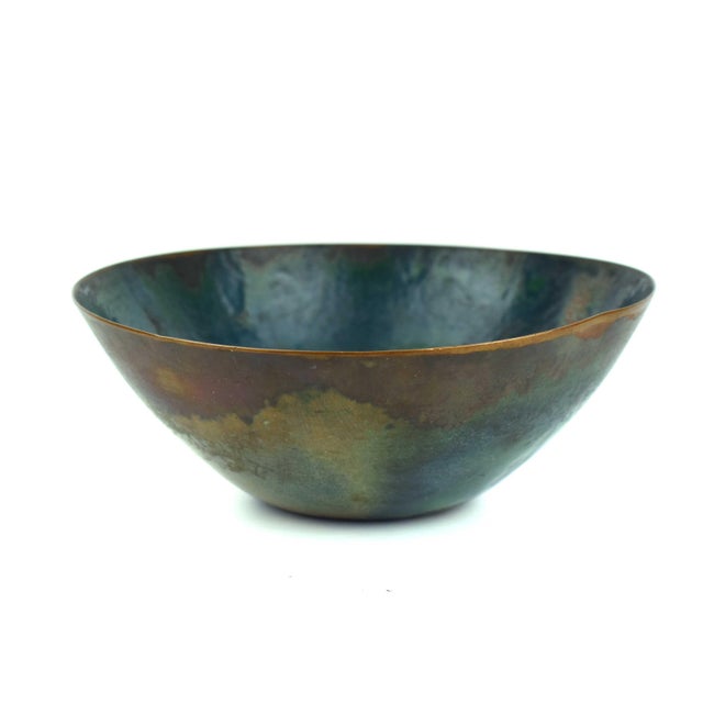 Mid 20th Century Enamel on Copper Decorative Bowl For Sale - Image 6 of 8