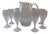 Late 20th Century Block Crystal Crystal Goblets and Pitcher - Set of 8 For Sale