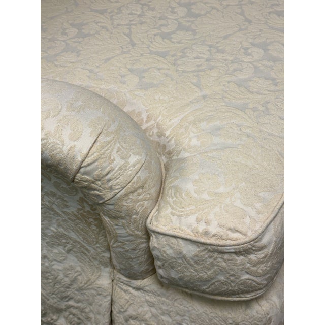 Vintage Pem-Kay Cream Damask Skirted Chairs - A Pair For Sale In New York - Image 6 of 11