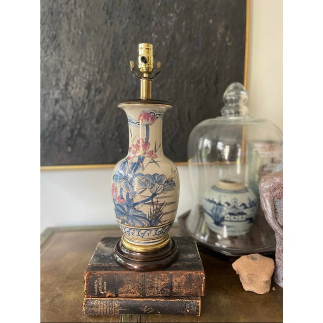 Vintage Asian Pink and Blue Crackle Glaze For Sale In Chicago - Image 6 of 10