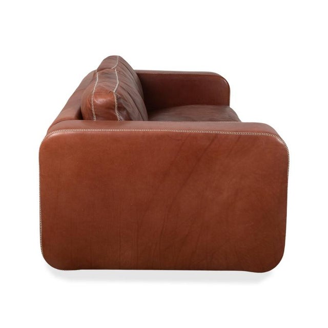 Three-Seater Leather Brown Couch from Machalke Valentino For Sale - Image 16 of 18