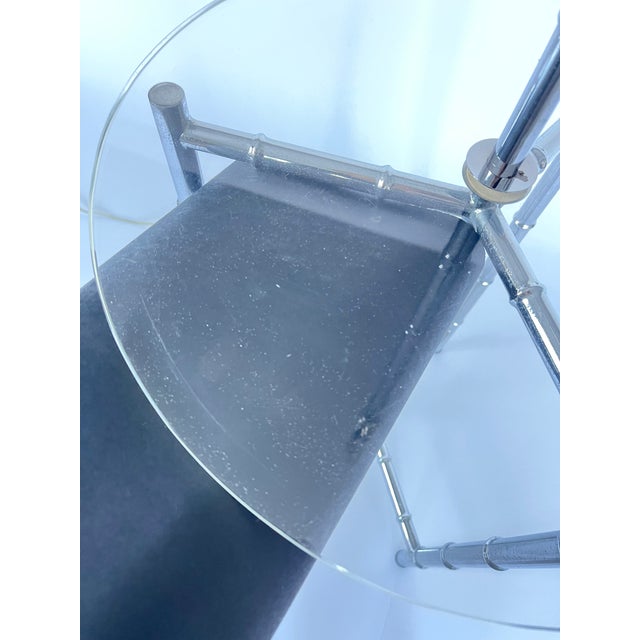 Mid-Century Chrome & Lucite Faux Bamboo Floor Lamp For Sale - Image 10 of 11