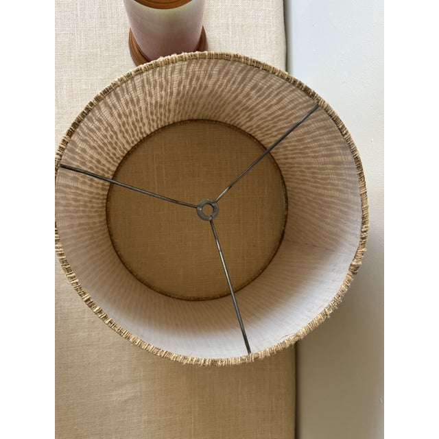 Vintage Mid-Century Modern William Manker Studio California Art Pottery Lamp Blue Pink Ombre For Sale - Image 16 of 18