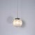 Metal Ribbed Clear Pendant Glass Lamp, 1950s For Sale - Image 7 of 8