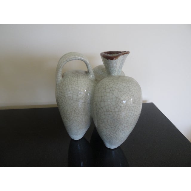 Chinese Vintage Chinese Crackleware Ewer For Sale - Image 3 of 6