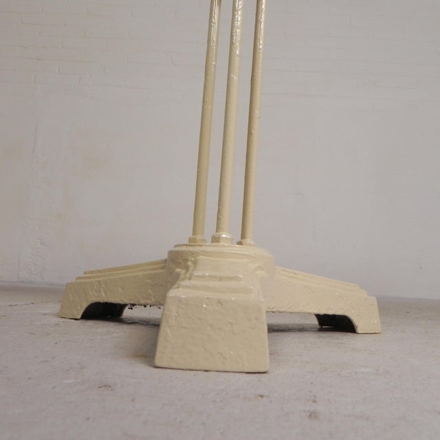 Bistro Table with Cast Iron Legs and Round Steel Top, 1930s For Sale - Image 15 of 18