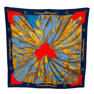 Hermès Soleil De Soie Silk Scarf Latham Caty 1995 For Sale