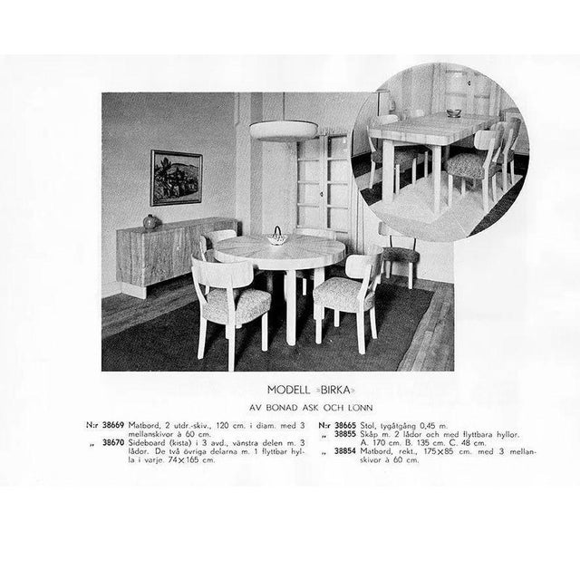 Axel Einar Hjorth, Nordiska Kompaniet, Birch, Birka Chairs, Sweden, 1930s - Set of 6 For Sale - Image 15 of 15