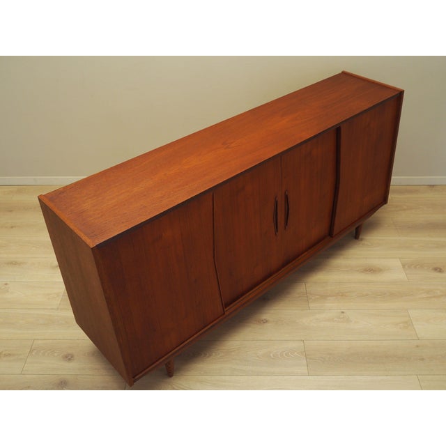 Orange Danish Teak Sideboard, 1970s For Sale - Image 8 of 17