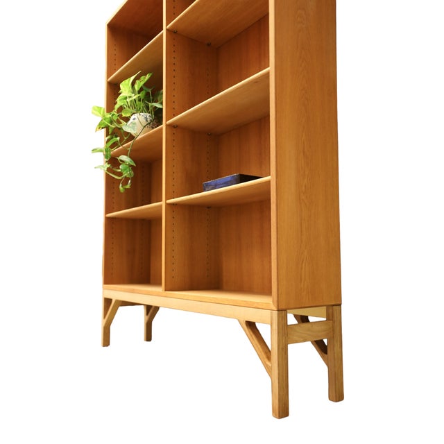 Tall Bookcase in Oak by Børge Mogensen for FDB, 1960s For Sale - Image 13 of 15