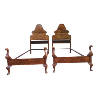 Antique Twin Bed Chestnut Frames - A Pair For Sale