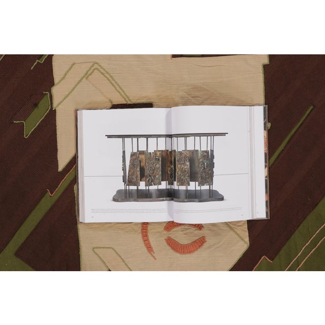 Beige Rug & Kilim’s Contemporary Tapestry With Geometric Patchwork in Black & Beige For Sale - Image 8 of 10