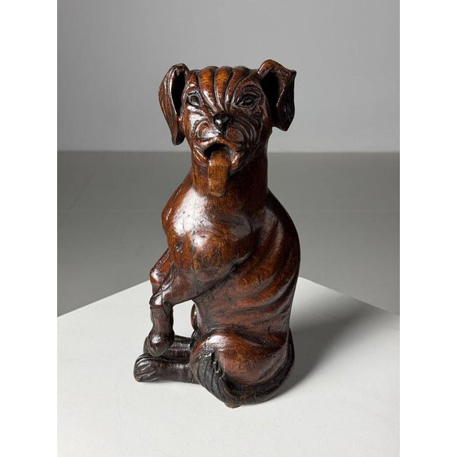 Hand-Carved Statue of Dog Saint Rocco, 18th Century For Sale - Image 16 of 18