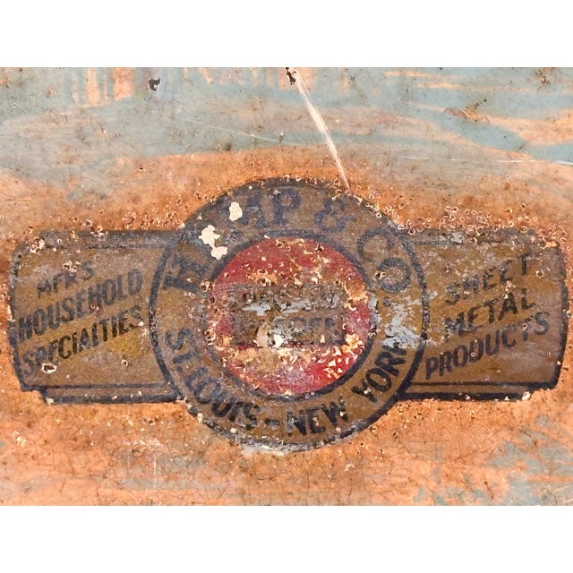Vintage Industrial Metal Hamper C. 1940s For Sale - Image 15 of 18