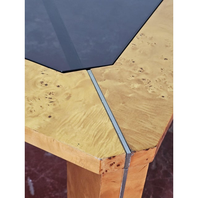 Italian Dining Table in Briarwood, 1970s For Sale - Image 5 of 8