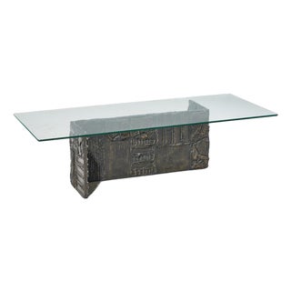 Paul Evans for Directional Pe70 Mid Century Signed Resin Coffee Table For Sale