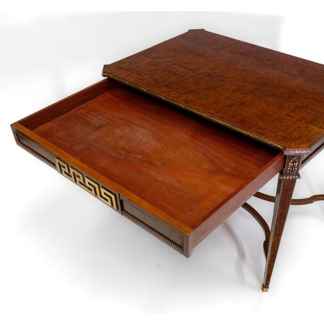 Late 19th Century Louis XVI Plum Pudding & Gilt Centre Side Table For Sale - Image 14 of 16