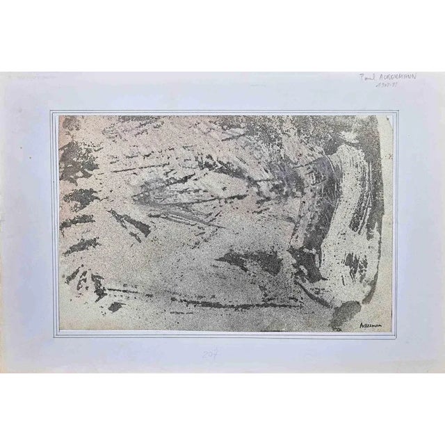 Modern Paul Ackerman, Abstract Composition, Watercolor, Mid-20th Century For Sale - Image 3 of 3