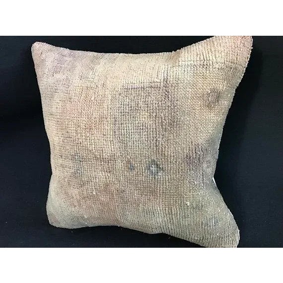 1960s Art Nouveau Handwoven Oushak Wool Pillow Case For Sale - Image 6 of 10