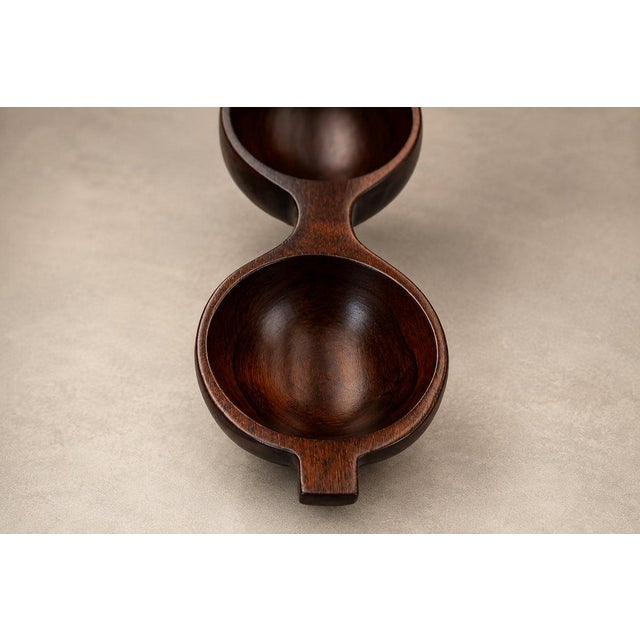 Mid-Century Modern Decorative Tray with Three Compartments in Brazilian Rosewood by Jean Gillon, Brazil, 1950s - Lot 931 For Sale - Image 3 of 17