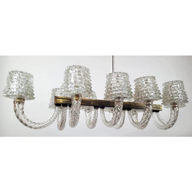 Large Murano Chandelier by Barovier and Toso, 1980s For Sale - Image 4 of 9