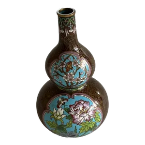Vintage Double Gourd Cloisonné Vase