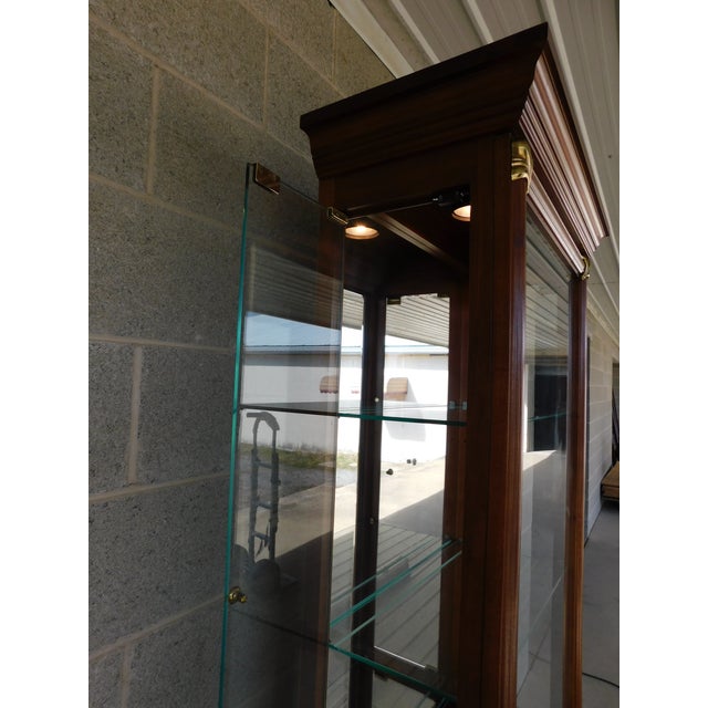 Pulsaski Cherry Curio Lighted Display Cabinet 28"w For Sale - Image 13 of 15