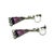 Art Deco Silver, Purple Triangular Glass and Paste Necklace and Earrings, 1920s, Set of 2 For Sale - Image 14 of 17