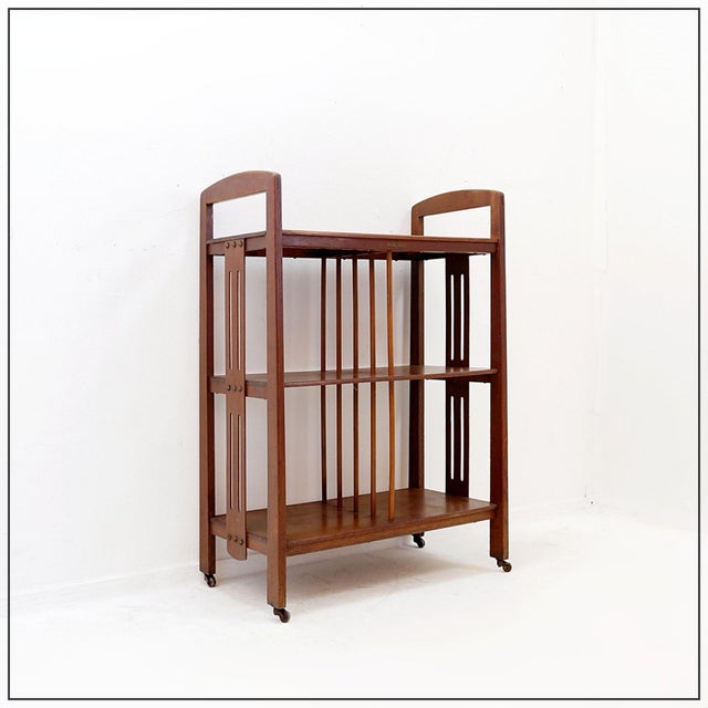 Art Deco Magazine Rack on Casters For Sale - Image 15 of 15