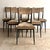 Mid-Century Modern Dining Chairs in Black Lacquered Wood and Velvet attributed to Silvio Cavatorta, Italy, 1950s, Set of 6 For Sale - Image 3 of 12