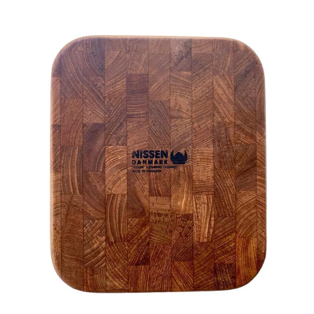 1970s Staved Teak Wood Cheeseboard and Nutcracker Set by Nissen of Denmark For Sale - Image 9 of 11