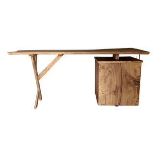 Vintage Oak Live Edge Desk, 2010s For Sale