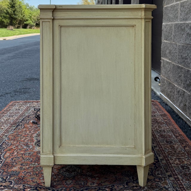 Vintage Baker Furniture Neoclassical Tambour Door Media Credenza in Toupe For Sale - Image 9 of 17