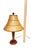 Charming vintage mid-century table lamp featuring a sculptural turned wood base paired with a warm bamboo shade. This...