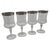Vintage Krosno Gold and Silver Banded Water Goblets - Set of 4 For Sale - Image 11 of 12