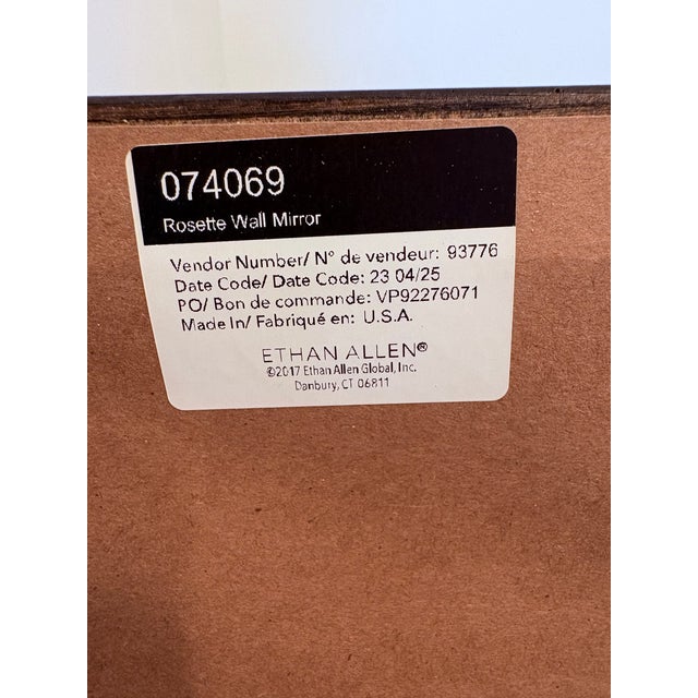 Rosette Wall Mirror Ethan Allen For Sale In Tampa - Image 6 of 6