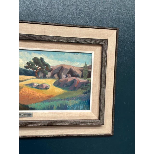 Mid 20th Century Gunnar Munther, Landscape, 1950s, Oil on Panel, Framed For Sale - Image 5 of 18