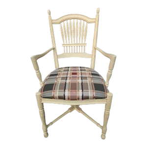 1990s Ethan Allen Legacy Wheat Back French Country Dining Room Desk Armchair