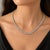 18k White gold necklace with 184 round brilliant diamonds weighing 7.82 carats. 33.49 grams