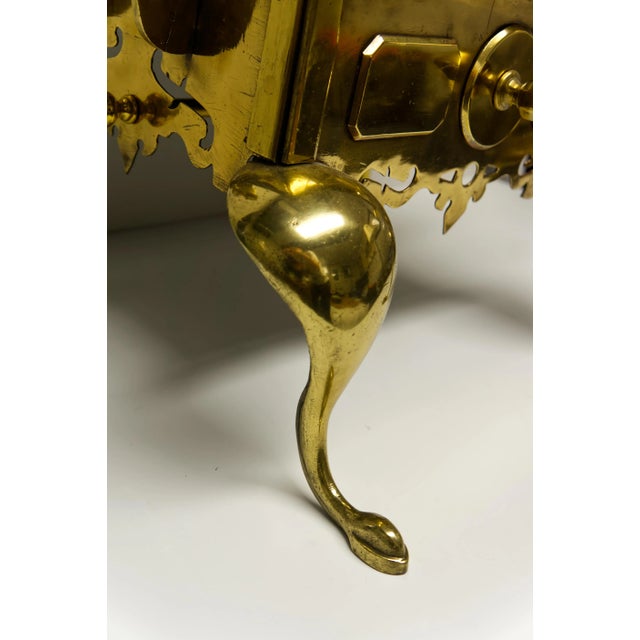 19th Century Victorian Brass Fireplace Footman For Sale - Image 9 of 10
