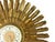 Gold Vintage Circa 1969 Syroco Mid Century Modern Starburst Wall Clock in Antique Gold Finish For Sale - Image 8 of 18