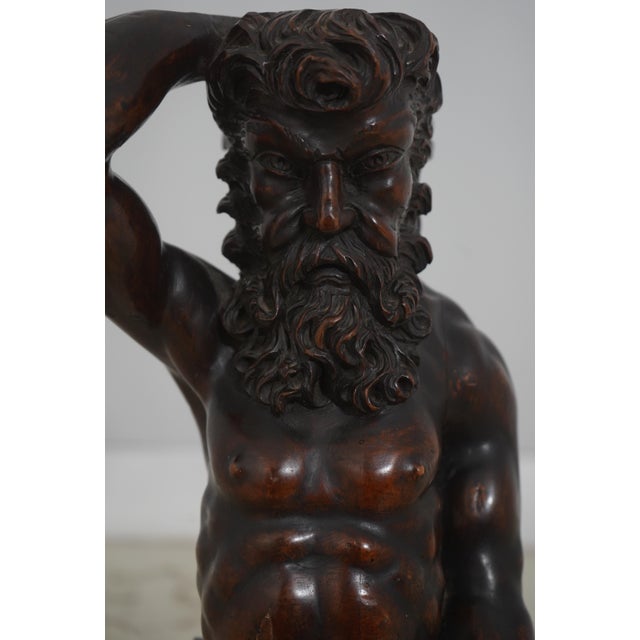 Pair Antique 18th C. French Carved Sculptures of Atlantis For Sale In Philadelphia - Image 6 of 14